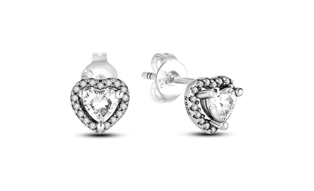 Elevated Heart Stud Earrings