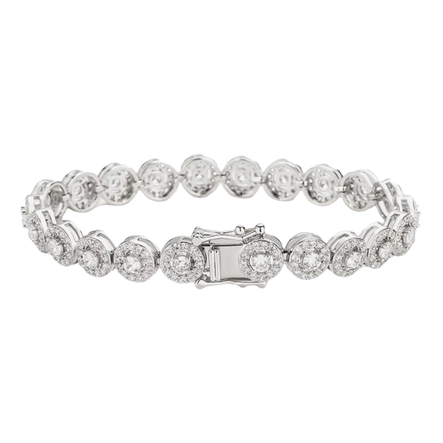Classic Geometric Round Cubic Zirconia Tennis Bracelet