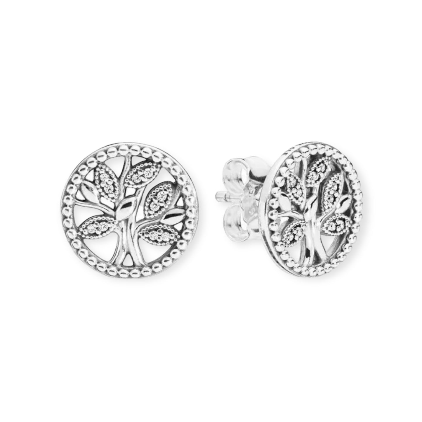 Sparkling Tree Of Life Stud Earrings