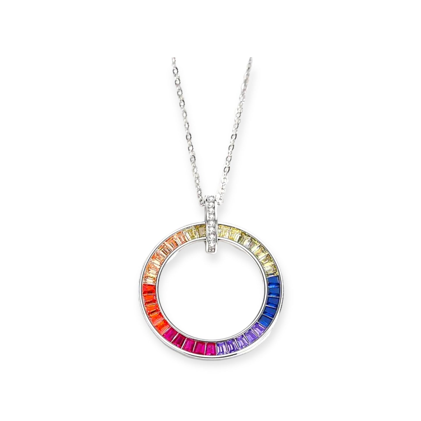 Rainbow Circle Necklace