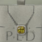 Stunning Sterling Silver Pendant Necklace 4ct Yellow Topaz Stone