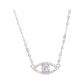 Beautiful Sterling Silver Evil Eye Pendant Necklace